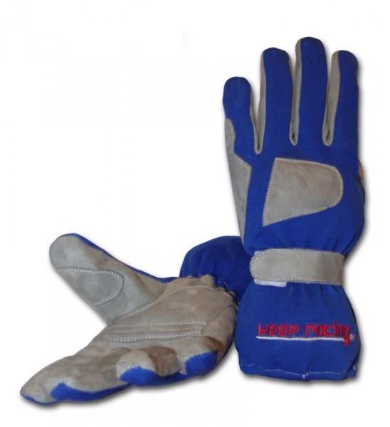 ABVERKAUF: keep-racing® Handschuhe GRIP, für Kart- & Motorsport, blau, Größe 1-12