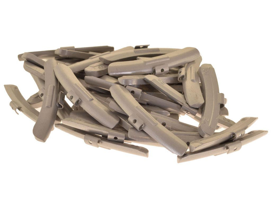 50 x 60g wheel weights for steel rims, zinc (ZN)