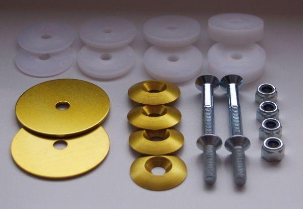 Kit de montage pour siège de kart, doré, complet