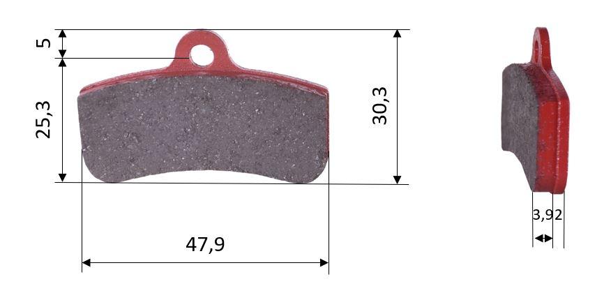 Satz Bremsbeläge (2 Stück), für SODI, vorne (542)