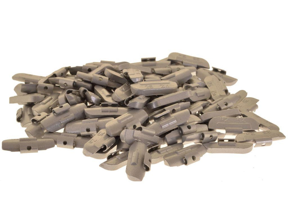 100 x 25g wheel weights for steel rims, zinc (ZN)