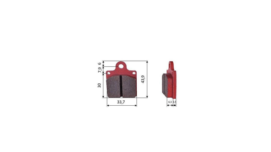 Satz Bremsbeläge (2 Stück), für Zanardi Double Caliper, hinten (537)
