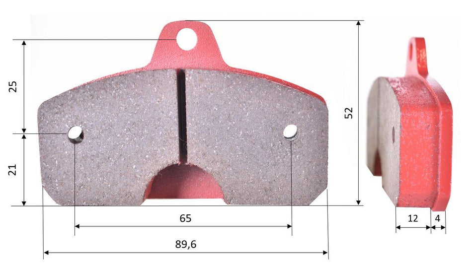 Satz Bremsbeläge (2 Stück), für KOMBI / BIREL / ERPO , 16mm stark, hinten (484)