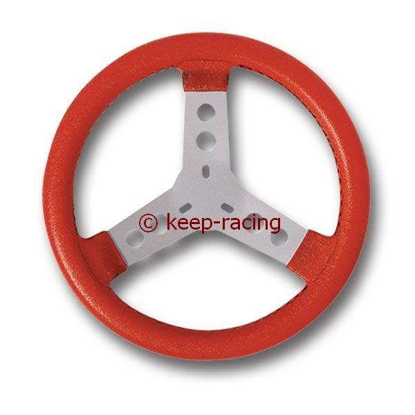 Lenkrad, rot, Kunstleder, 300mm Durchmesser