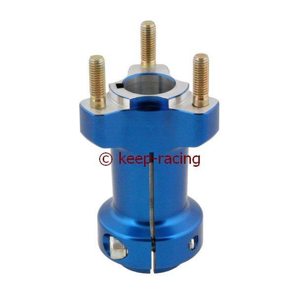 Radstern, Alu, blau eloxiert, für 25mm Achse, 95mm lang