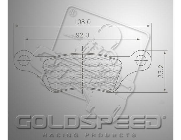 Satz Bremsbeläge (2 Stück), GOLDSPEED für RM1 KART-MAGURA ELECTRO RIMO KART (15525-14)