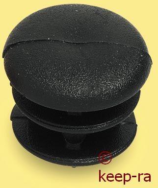 Cap, end cap for 14mm tube (e.g., pedal), black