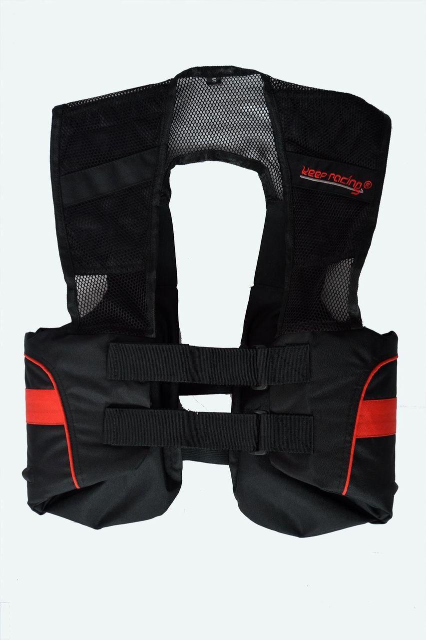 keep-racing® Rippenprotektor Absorber I, Rippenschutz, schwarz/rot Größe XXS-XXL