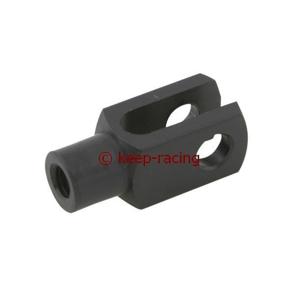 Gabel M6 Aluminium 24mm schwarz