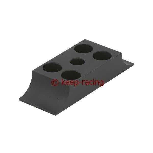 Bracket for engine mount, aluminum, 32/92 mm, black anodized