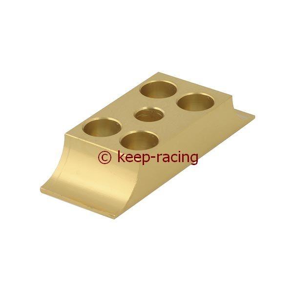 Bracket for engine mount, aluminum, 32/92 mm, gold anodized