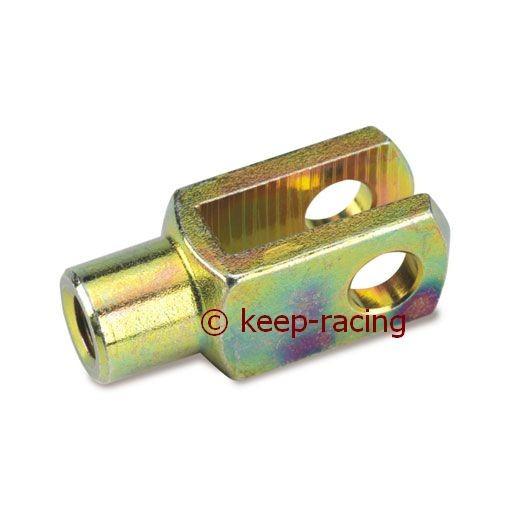 Gabel M6 24mm Stahl, gold verzinkt