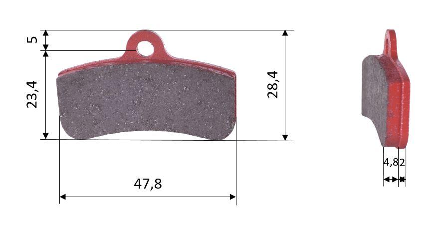 Satz Bremsbeläge (2 Stück), für PCR, vorne (540)
