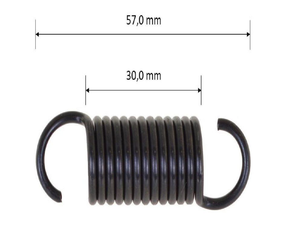 Auspufffeder, 57mm, schwarz
