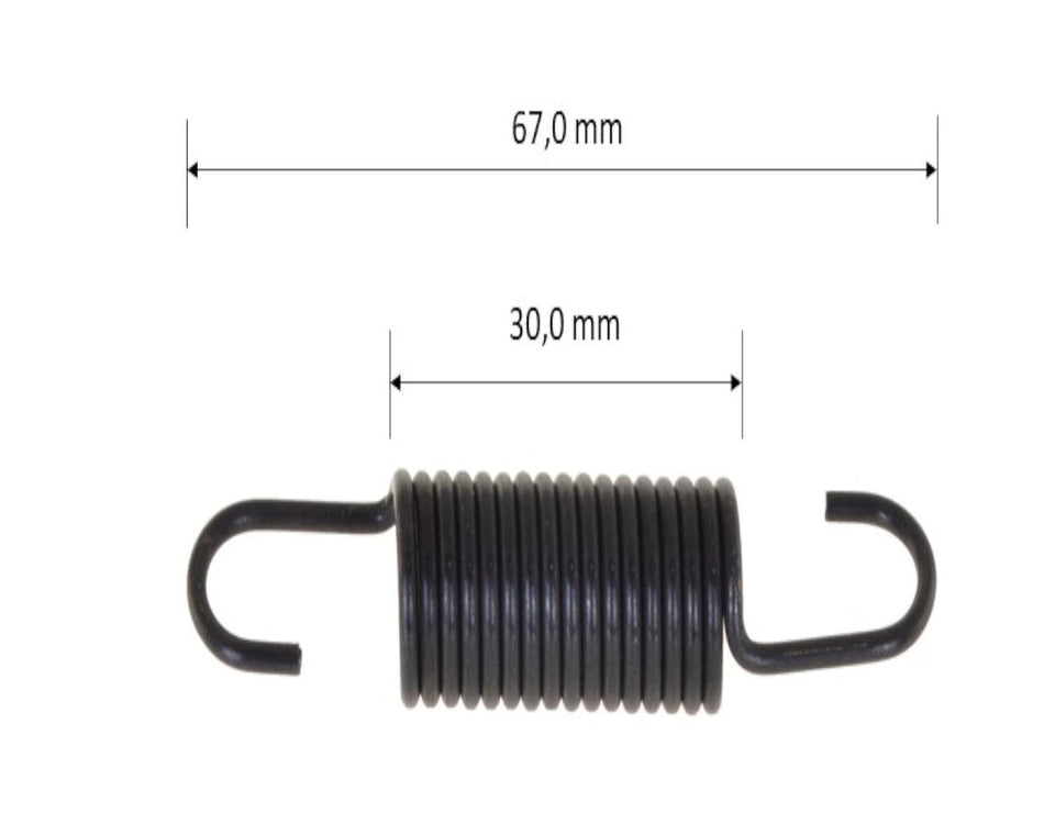 ressort d'échappement 67mm noir