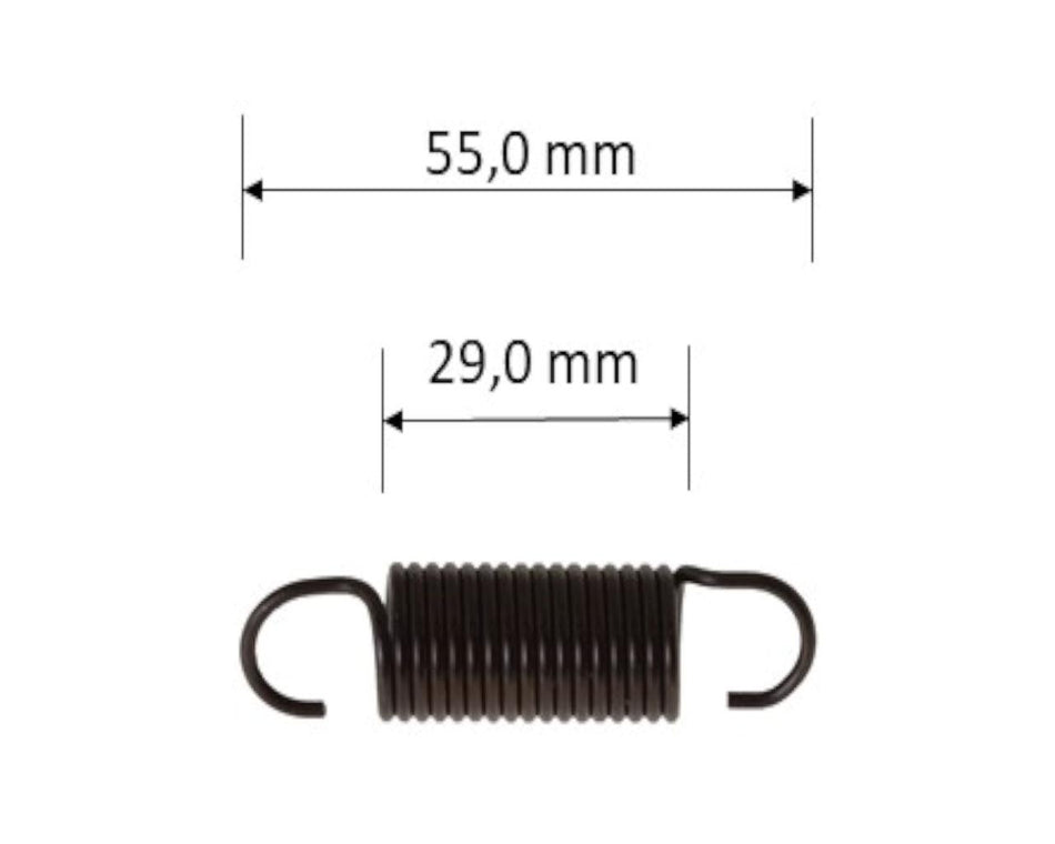Exhaust spring, 55 mm, hardened (heat treated)