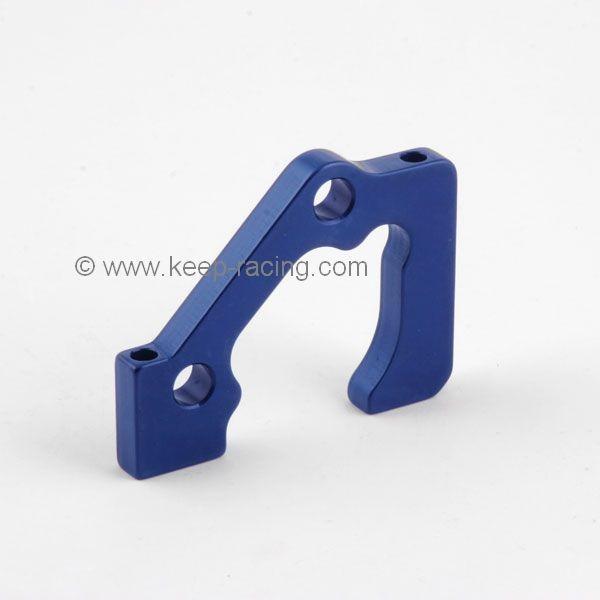 Aluminiumhalter für 2x2 Bremssattel, vorne, blau eloxiert