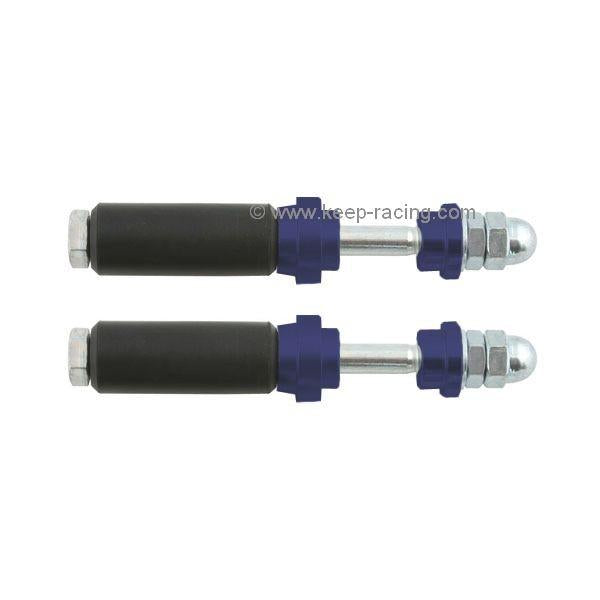 Screw set for rear underrun protection XTR14 &amp; KG, 28 mm, blue