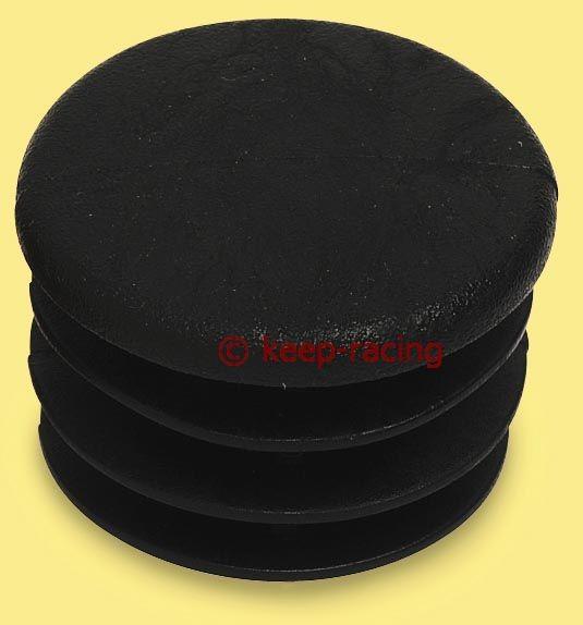 Cap for 30mm pipe, black