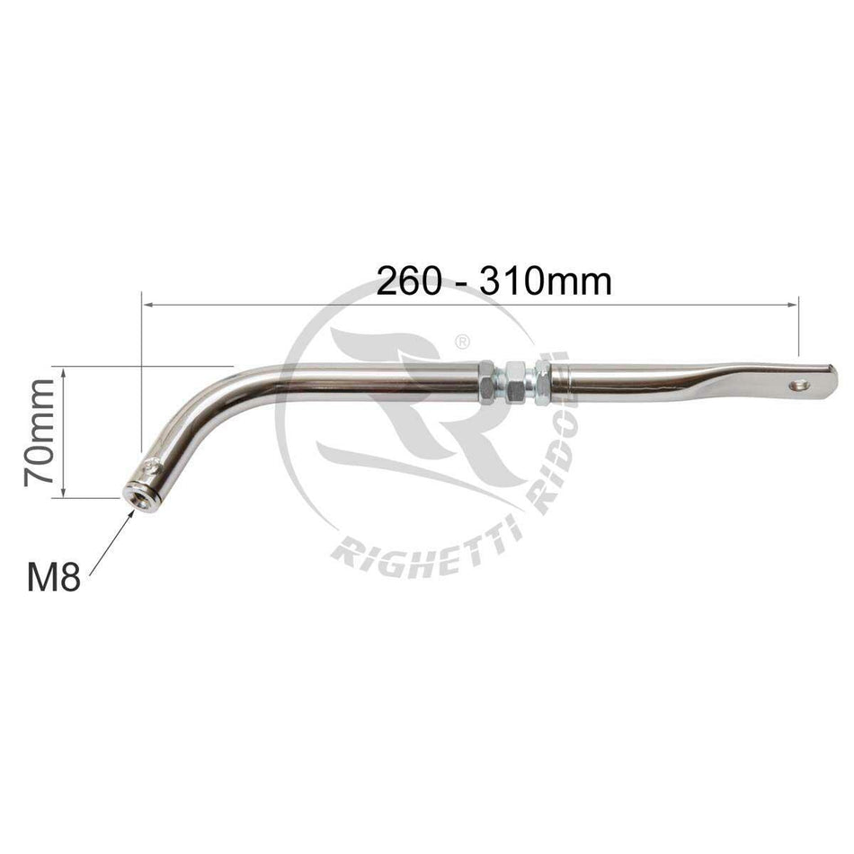 Tige de selle courbée, réglable (70-90 mm)