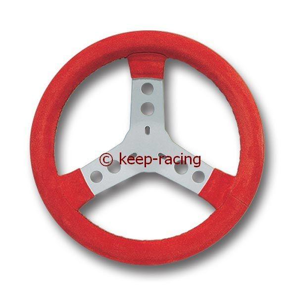 Lenkrad, rot, Wildleder, 300mm Durchmesser