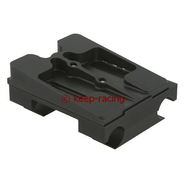 Aluminium Motorbock, komplett für 30mm Rahmen, 92mm Abstand, schwarz eloxiert