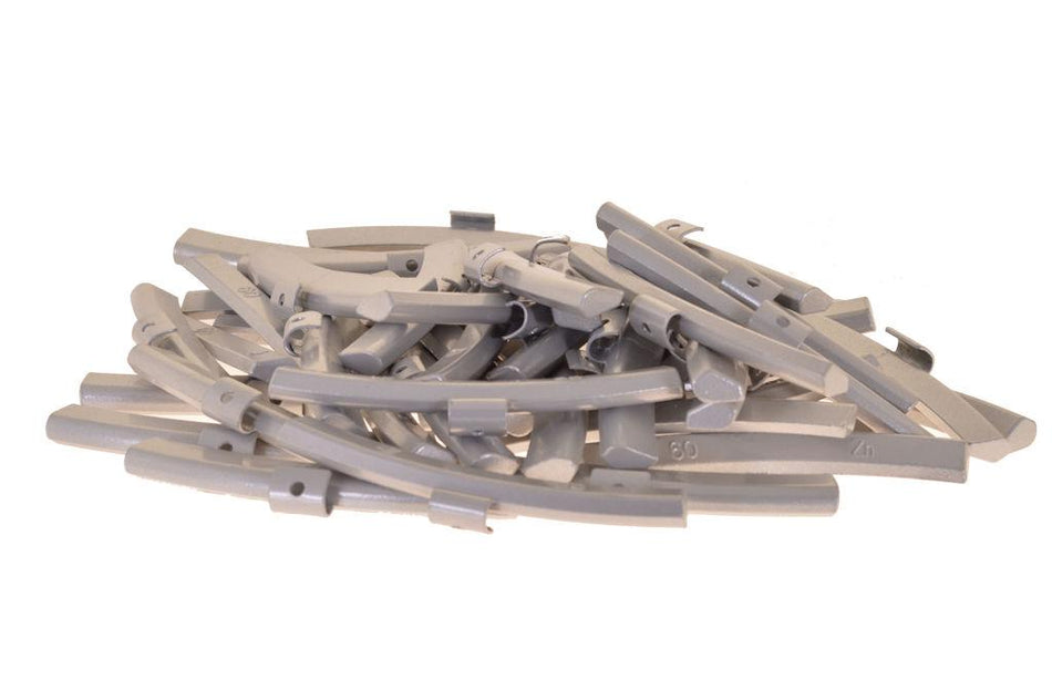 50 x 60g wheel weights for aluminum rims, zinc (ZN)