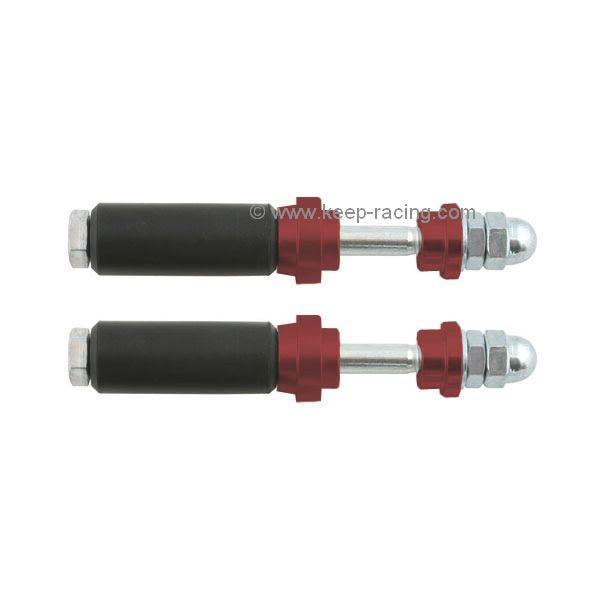 Screw set for rear underrun protection XTR14 &amp; KG, 32 mm, red