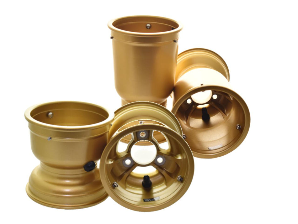 Magnesium rims, keep-racing®, 5 inches, 130/212 mm, gold, set (2 x 130 mm, 2 x 212 mm VLV)