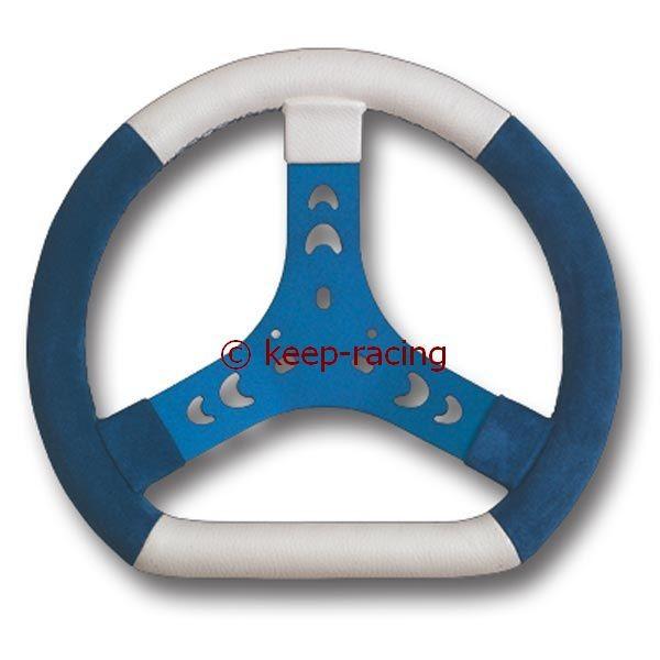 Lenkrad Wildleder blau/weiß, 300mm
