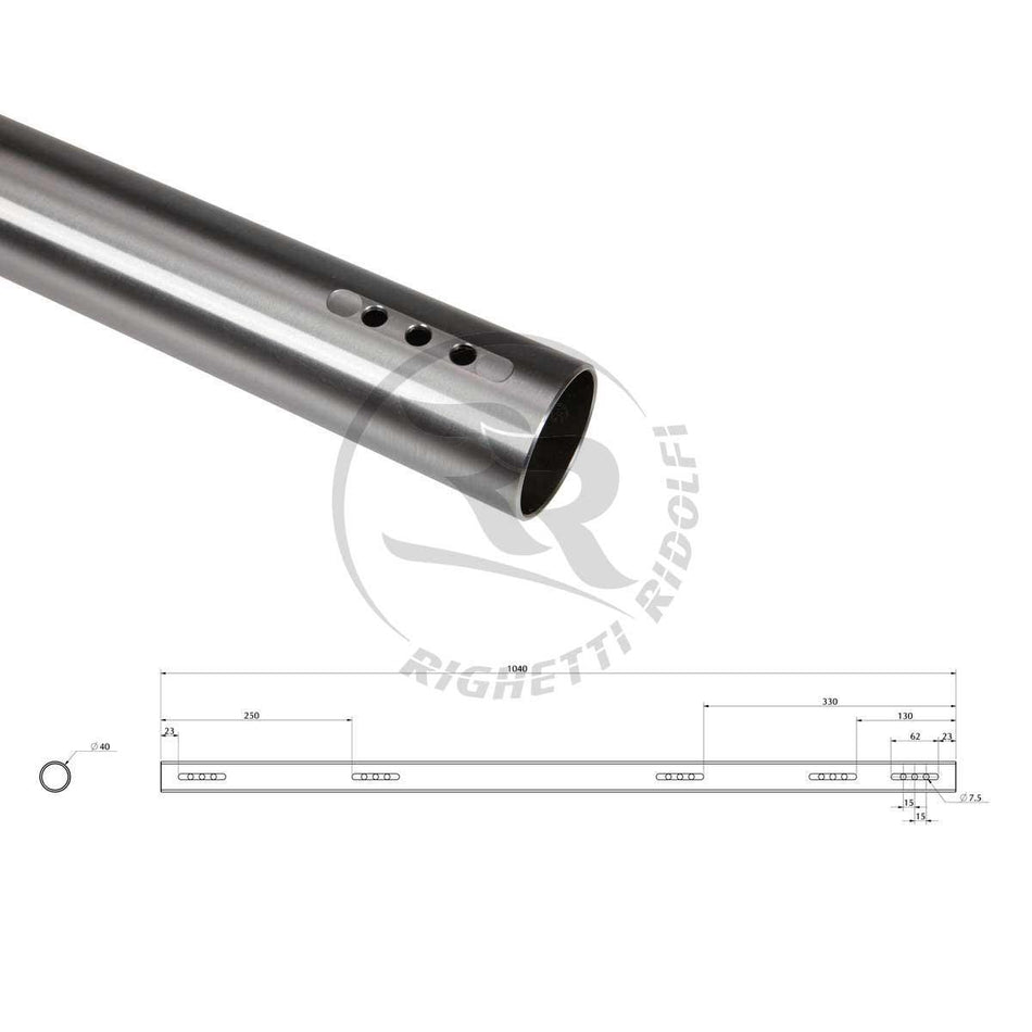 Hinterachse, Stahl, 40x1040mm, Stärke 4mm, mittel(B)