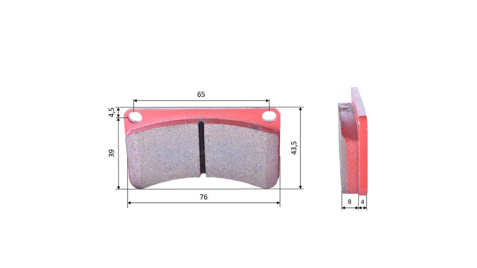 Satz Bremsbeläge (2 Stück), für Wildkart Gatling, hinten (414)
