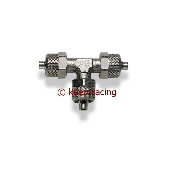 Raccord en T, droit, pour tuyau en PVC de 6 mm, raccord rapide