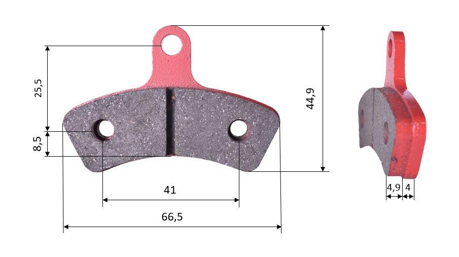 Satz Bremsbeläge (2 Stück), für Swiss Hutless KZ, vorne, (558)