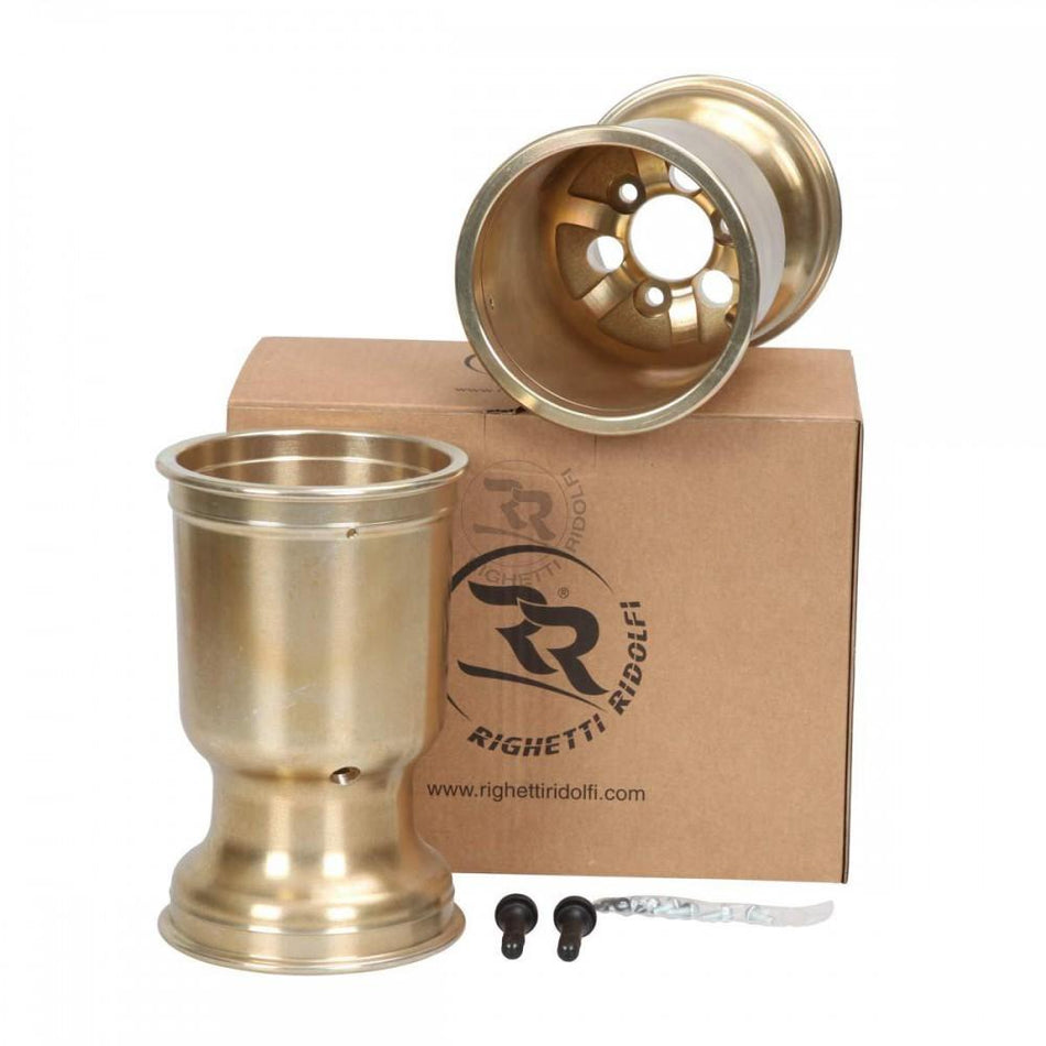 5" magnesium wheel, 210 mm, wheel design, bolts, gold anodized