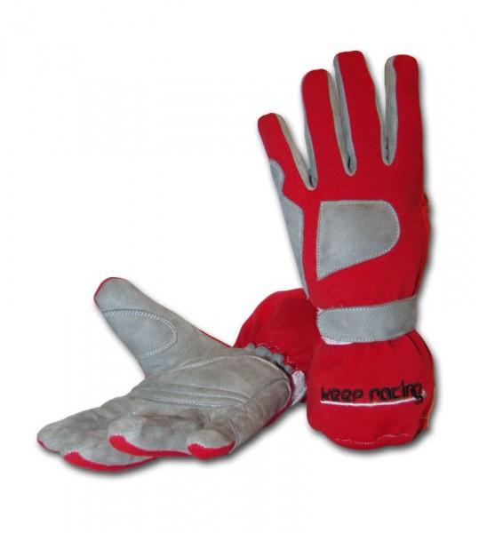 ABVERKAUF: keep-racing® Handschuhe GRIP, für Kart- & Motorsport, rot, Größe 1-12