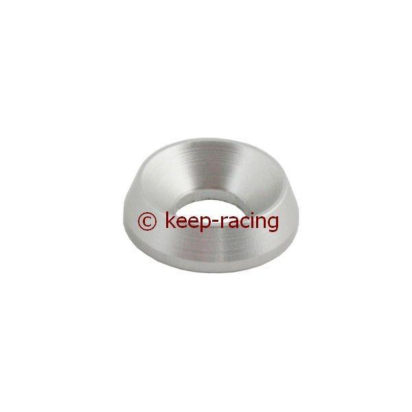Washer for countersunk screw, 19 x 8 mm, aluminum, silver anodized