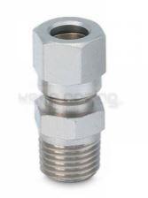 Raccord droit 1/8", Ø 6/4 mm pour conduite de frein, raccord pour conduite en acier tressé