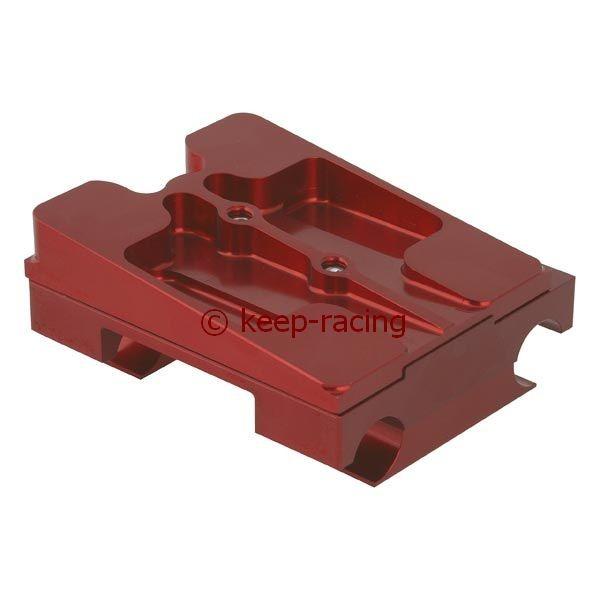 Aluminium Motorbock, komplett für 32mm Rahmen, 92mm Abstand, rot eloxiert