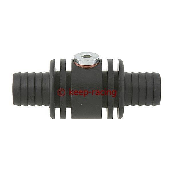 Adapter / Anschlußstück für Wassersonde (M10x1mm), Aluminium, schwarz eloxiert