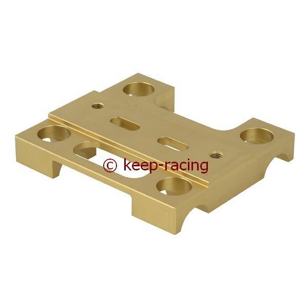 Unterteil Motorbock 28mm x 92mm, gold eloxiert