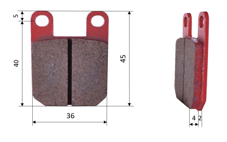 Satz Bremsbeläge (2 Stück), für Brembo, vorne (475)