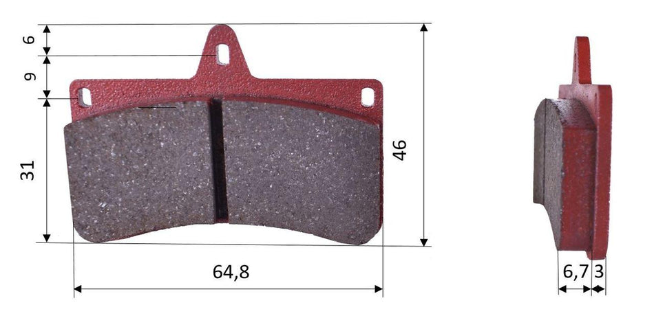Jeu de plaquettes de frein (2 pièces), compatible avec le CRG VEN-04, arrière (527)