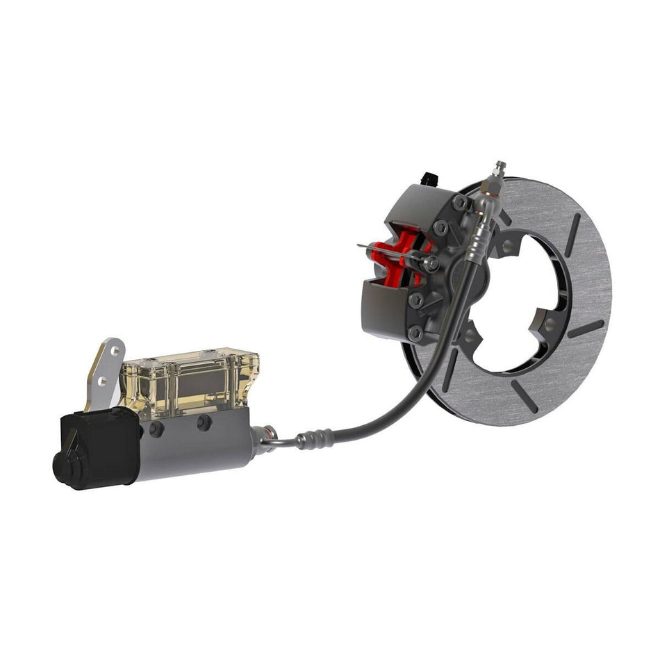 Bremsanlage MA21 Bambini/Minikart, hinten, komplett, schwarz eloxiert