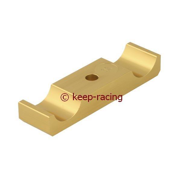 Aluminium Klammer für Motorbock 32/92mm, gold eloxiert
