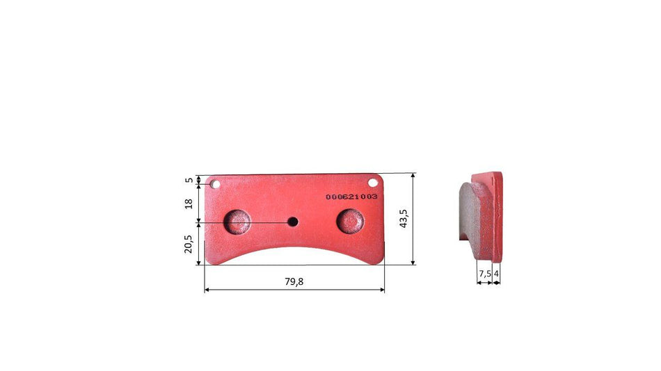 Set of brake pads (2 pieces), compatible with Kelgate 4&amp;6 Pod Adjustable, rear (479)