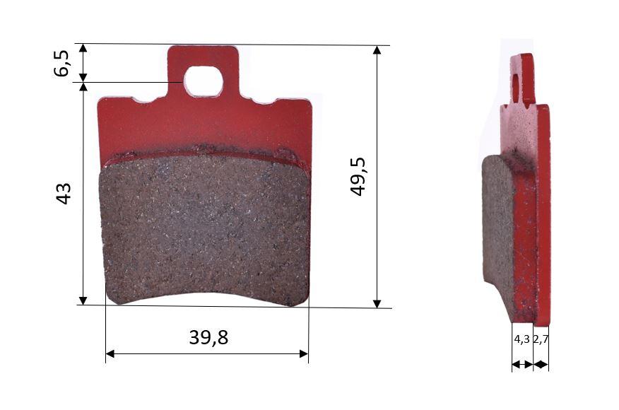 Set of brake pads (2 pieces), compatible with Energy Corse/Kelgate, front (507)