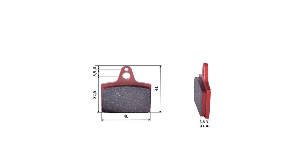 Satz Bremsbeläge (2 Stück), für HAASE RUNNER, vorne (459)