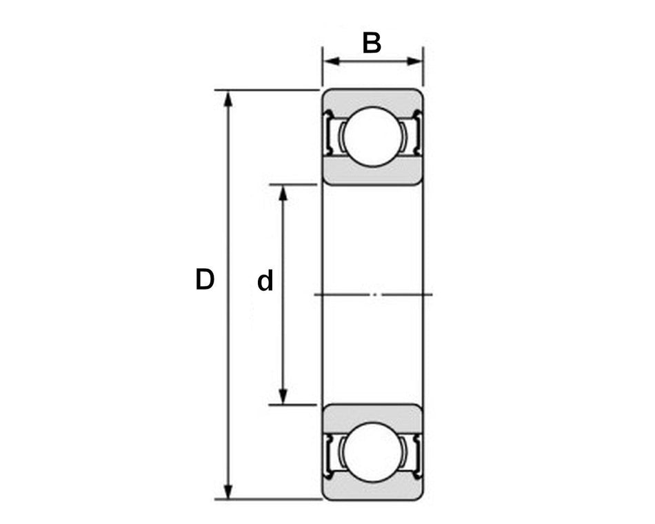 Lager 6905 2RS C3, 25 x 42 x 9mm, Hybrid Ceramic