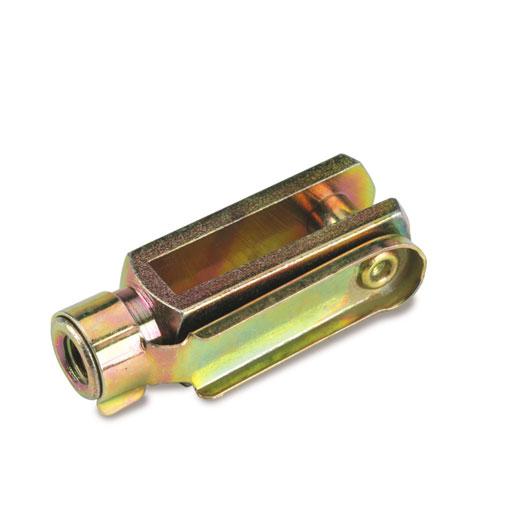 Gabel M6 mit Clip, M6x36mm, Stahl, gold verzinkt